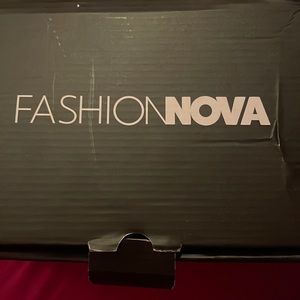 Fashion Nova glass slipper heels. Never been worn only tried on for wedding